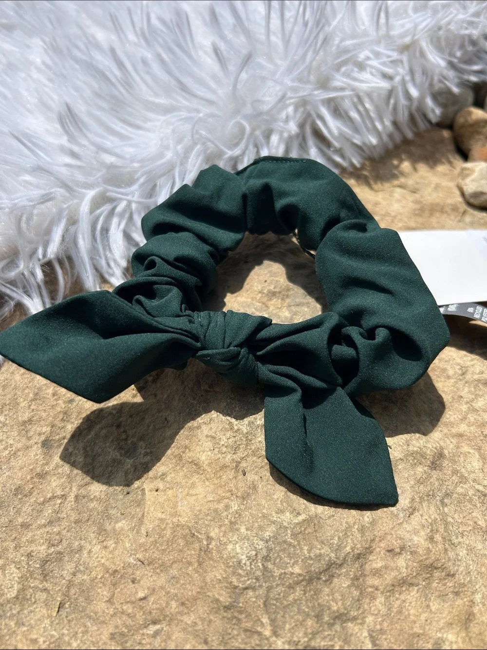 Vuori Scrunchie with Bow in Grass  Dark Green Color New with tags!